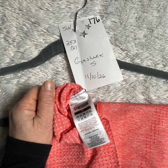 Gymshark Vital Seamless Leggings Women's Size Small High Rise Coral Marl - Picture 3 of 4